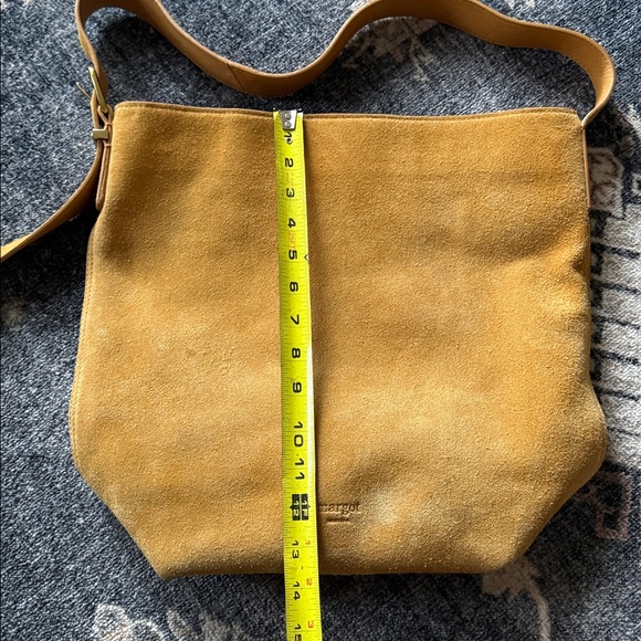 Goldenrod Suede Women's Bag. Genuine Leather - Picture 4 of 5